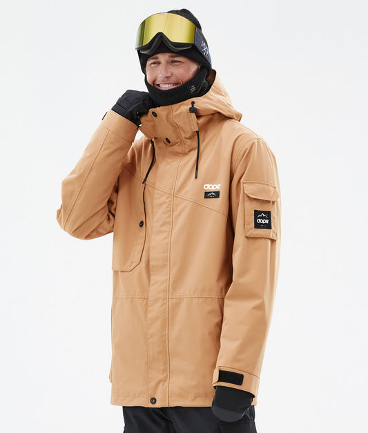 Snowboard Jacket Men Khaki Yellow