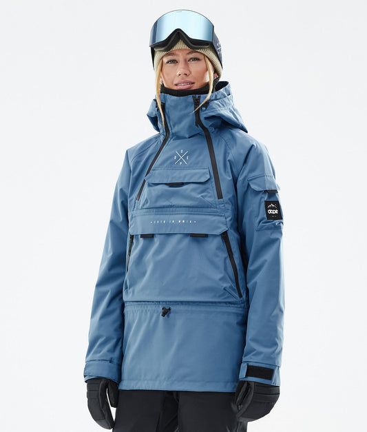 Snowboard Jacket Women Blue Steel