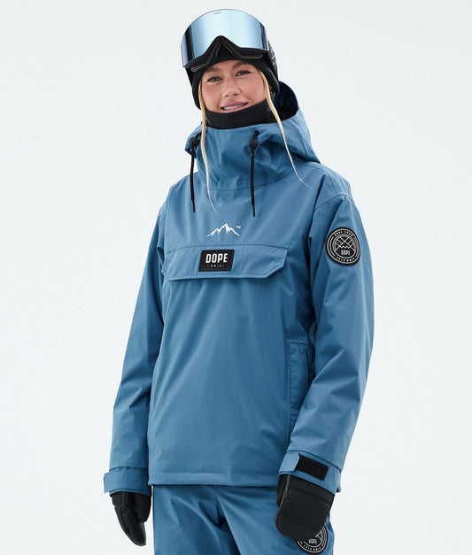 Snowboard Jacket Women Blue Steel