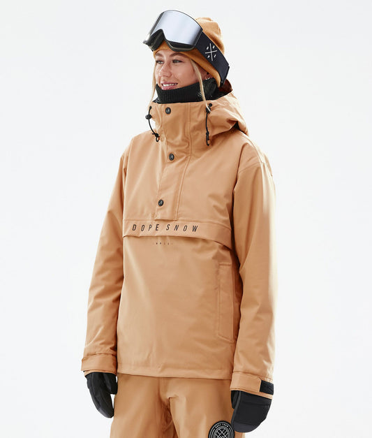 Snowboard Jacket Women Khaki Yellow