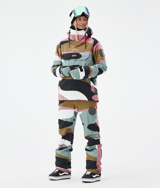 Snowboard Jacket Women Shards Gold Muted Pink