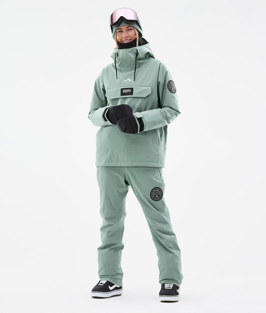 Snowboard Pants Women Faded Green
