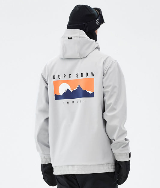 Snowboard Jacket Men Silhouette Light Grey