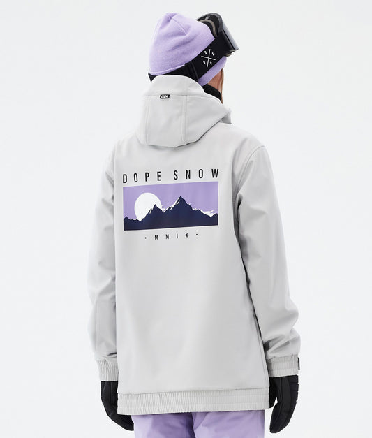 Snowboard Jacket Women Silhouette Light Grey