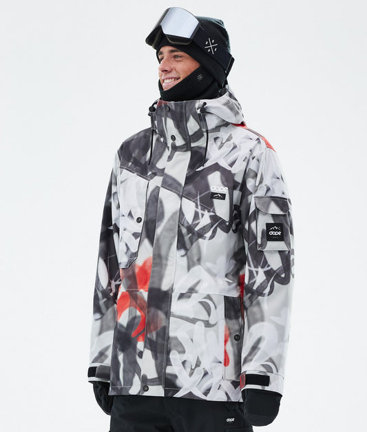 Snowboard Jacket Men Spray Black Red
