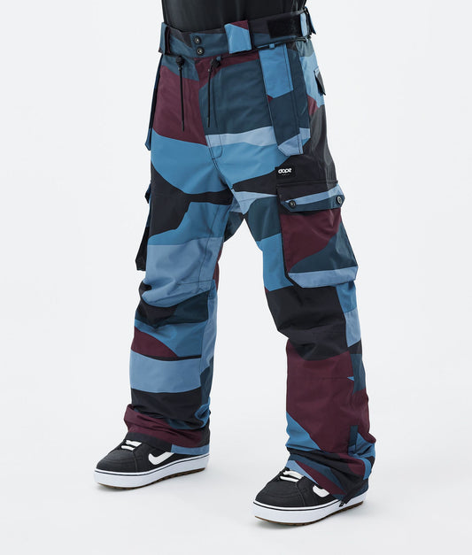 Snowboard Pants Men Shards Burgundy Blue