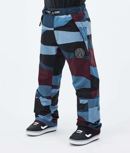 Snowboard Pants Men Shards Burgundy Blue