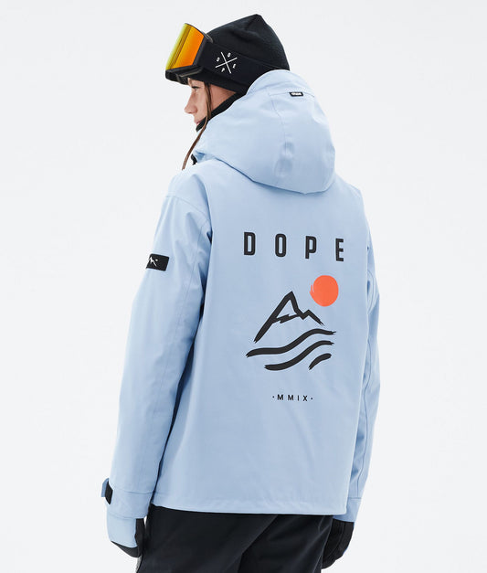 Snowboard Jacket Women Corduroy Light Blue
