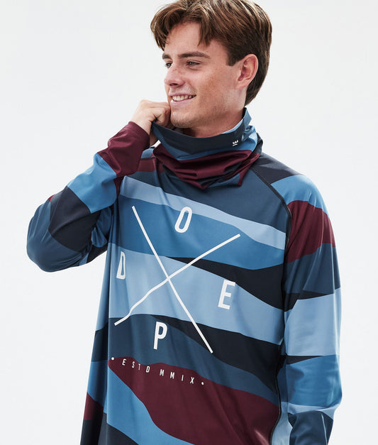 Base Layer Top Men 2X-Up Shards Burgundy Blue