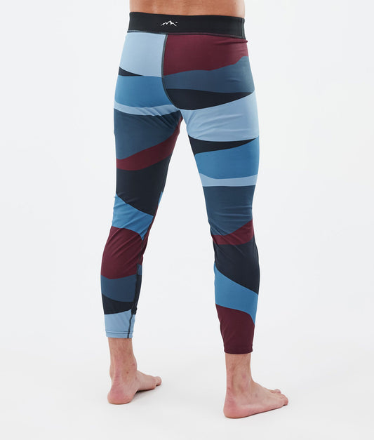 Base Layer Pant Men 2X-Up Shards Burgundy Blue