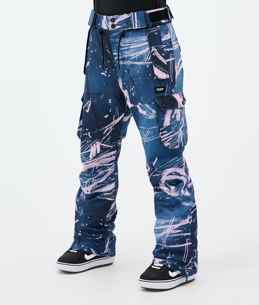 Snowboard Pants Women Carvings Pink