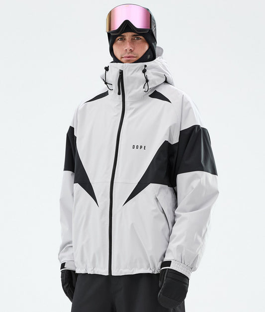 Snowboard Jacket Men Spike Light Grey/Black