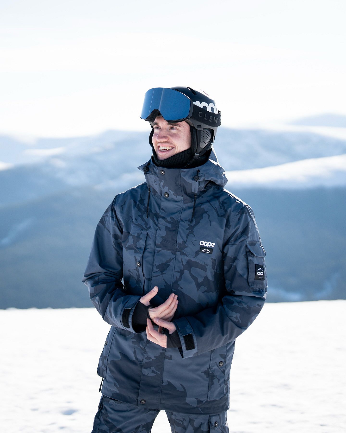 Snowboard Jacket Men Metal Blue Camo