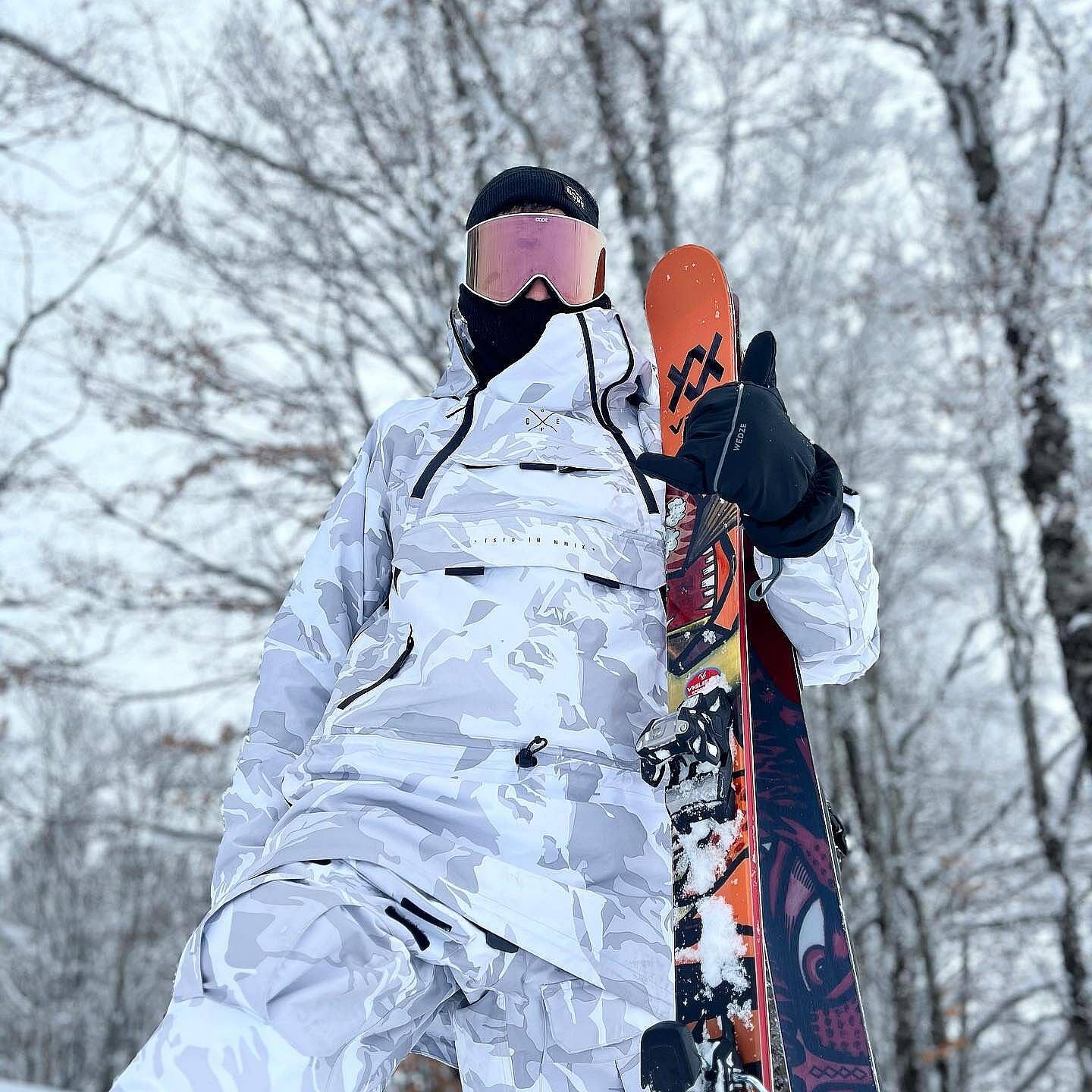 Snowboard Jacket Men Grey Camo