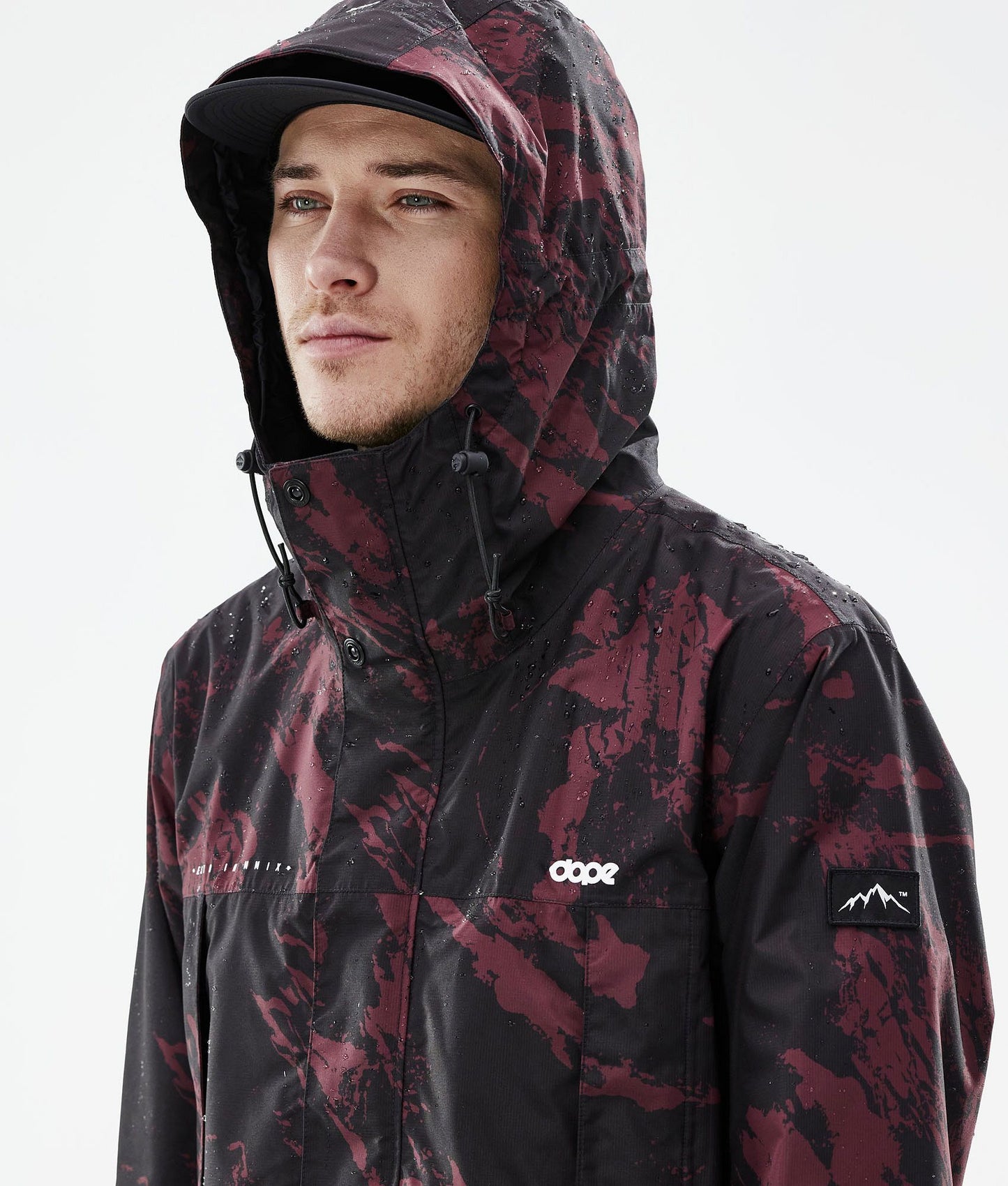 Outdoor Jacket Men Paint Burgundy