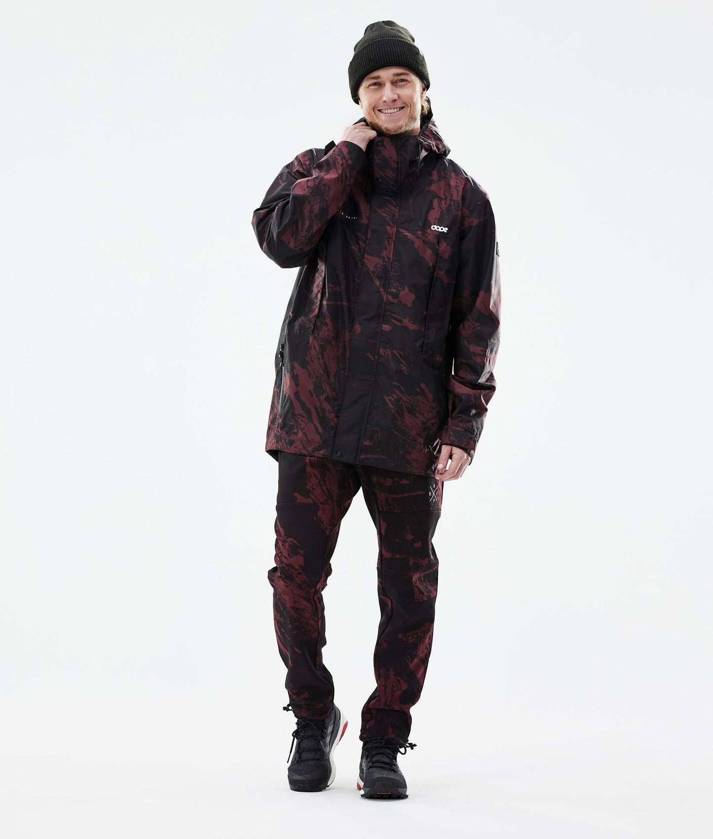 Outdoor Pants Men Paint Burgundy