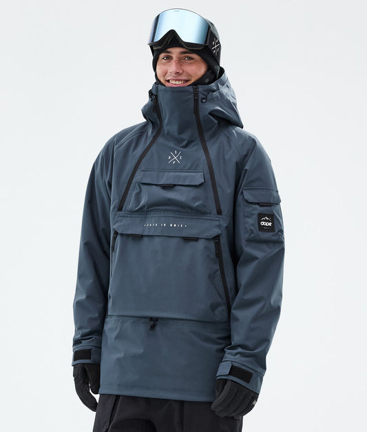Snowboard Jacket Men Metal Blue