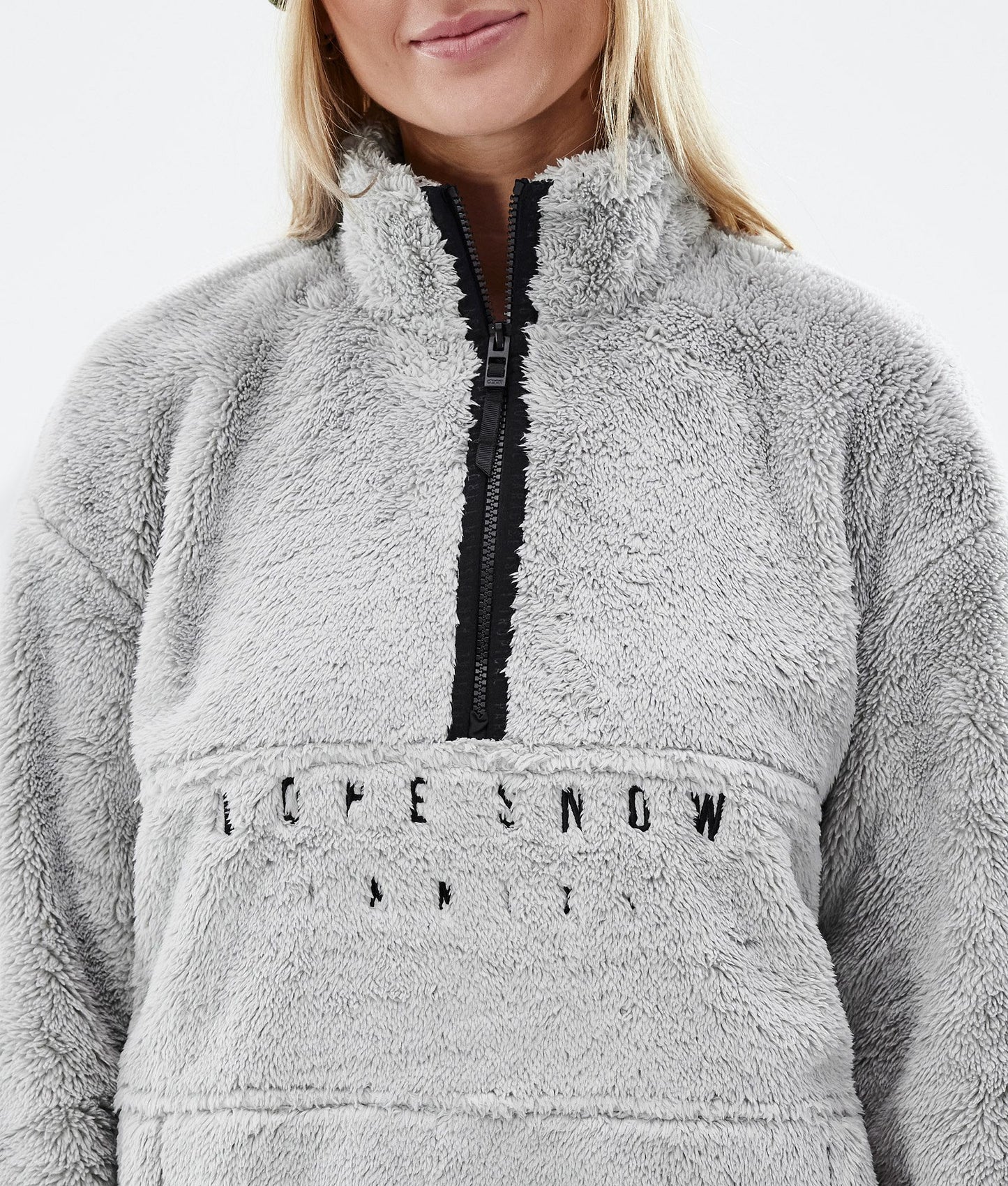 Fleece Sweater Women Light Grey
