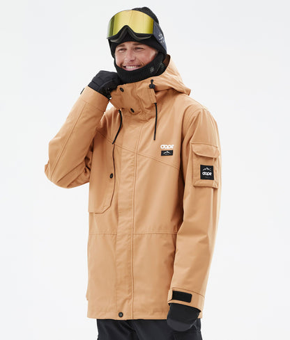 Snowboard Jacket Men Khaki Yellow