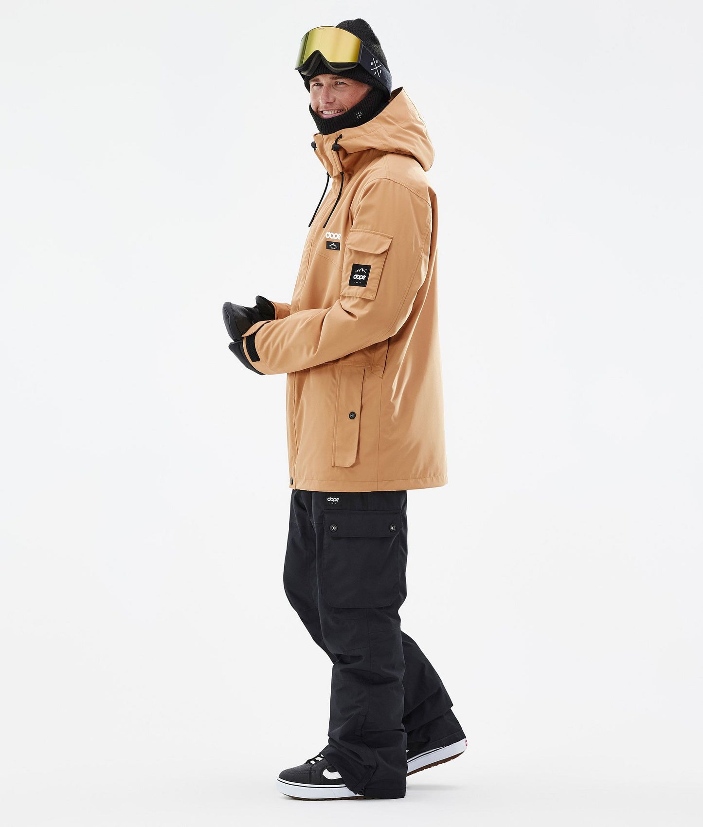 Snowboard Jacket Men Khaki Yellow