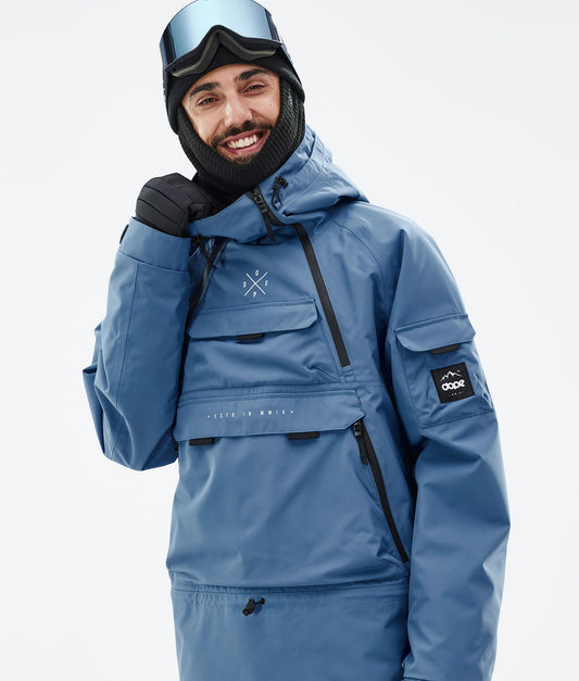 Snowboard Jacket Men Blue Steel