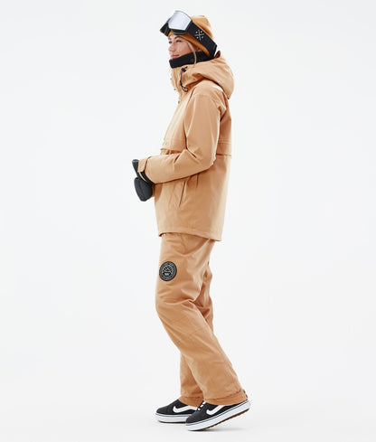Snowboard Jacket Women Khaki Yellow
