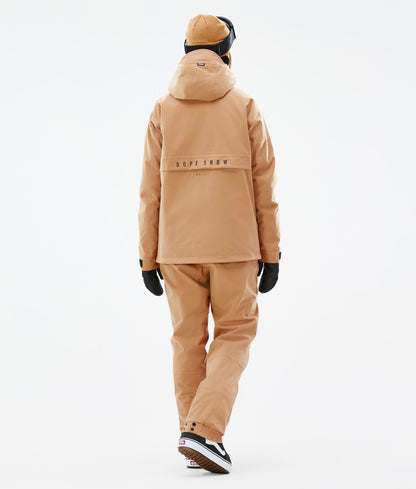 Snowboard Jacket Women Khaki Yellow