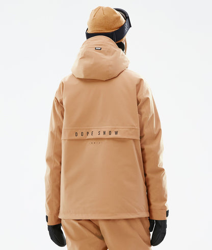 Snowboard Jacket Women Khaki Yellow