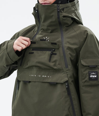 Snowboard Jacket Men Olive Green