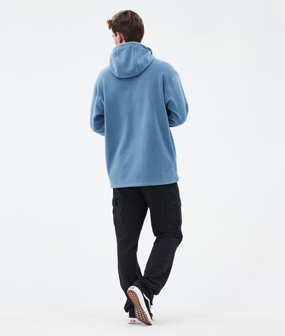 Fleece Hoodie Men Blue Steel