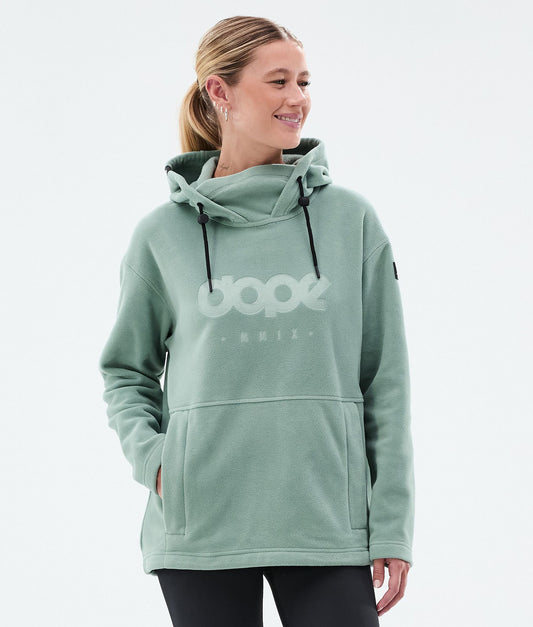 Fleece Hoodie Women Faded Green