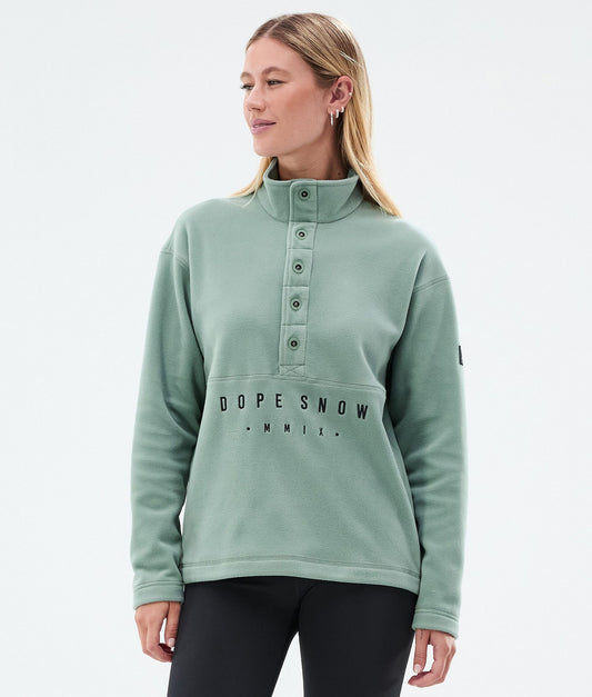 Fleece Sweater Women Faded Green
