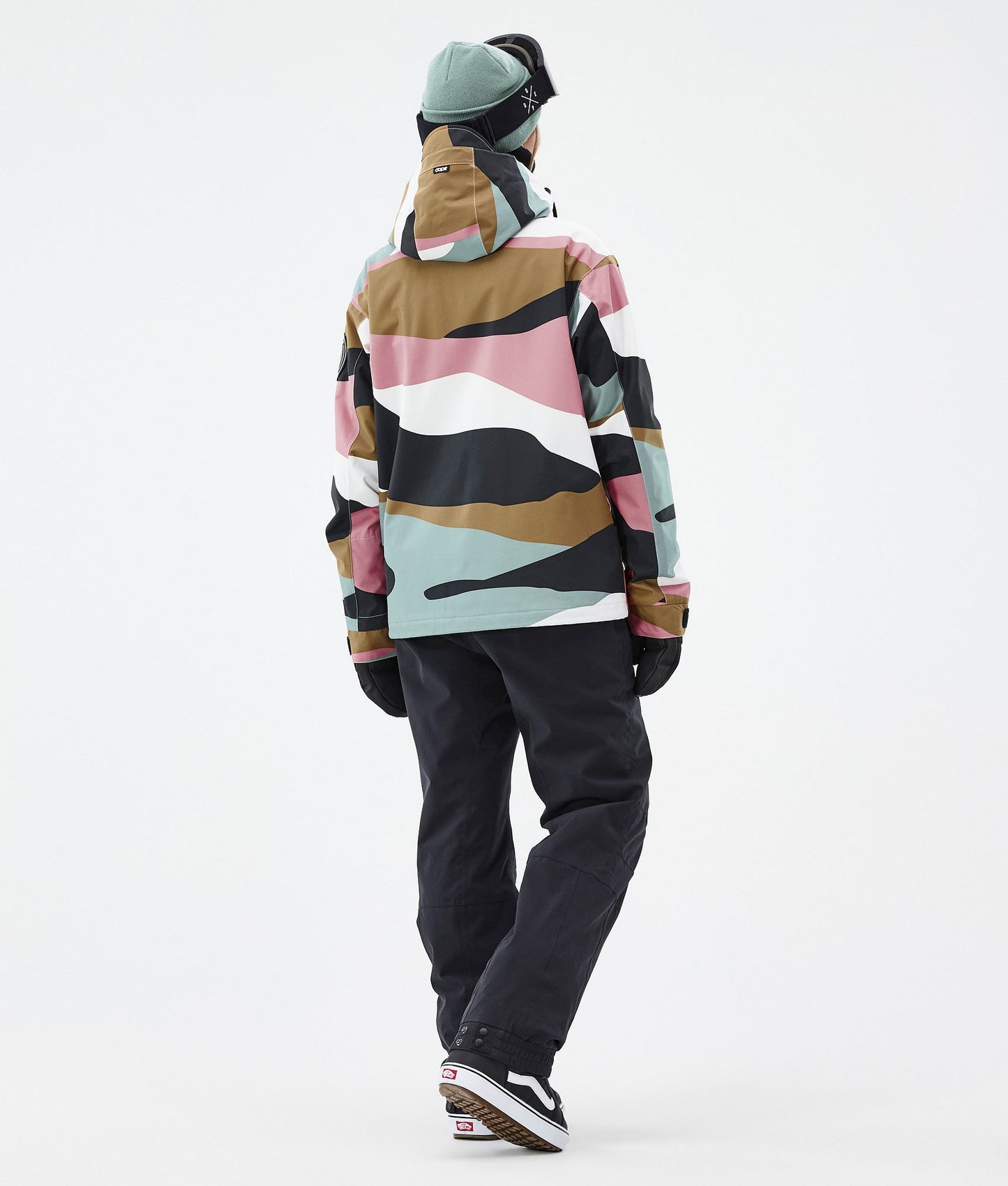 Snowboard Jacket Women Shards Gold Muted Pink