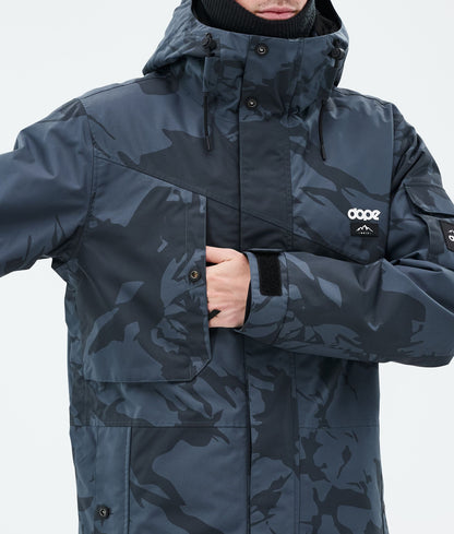 Snowboard Jacket Men Metal Blue Camo