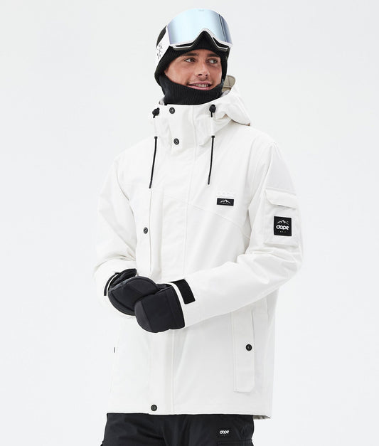 Snowboard Jacket Men Old White