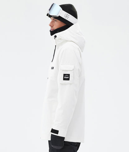Snowboard Jacket Men Old White