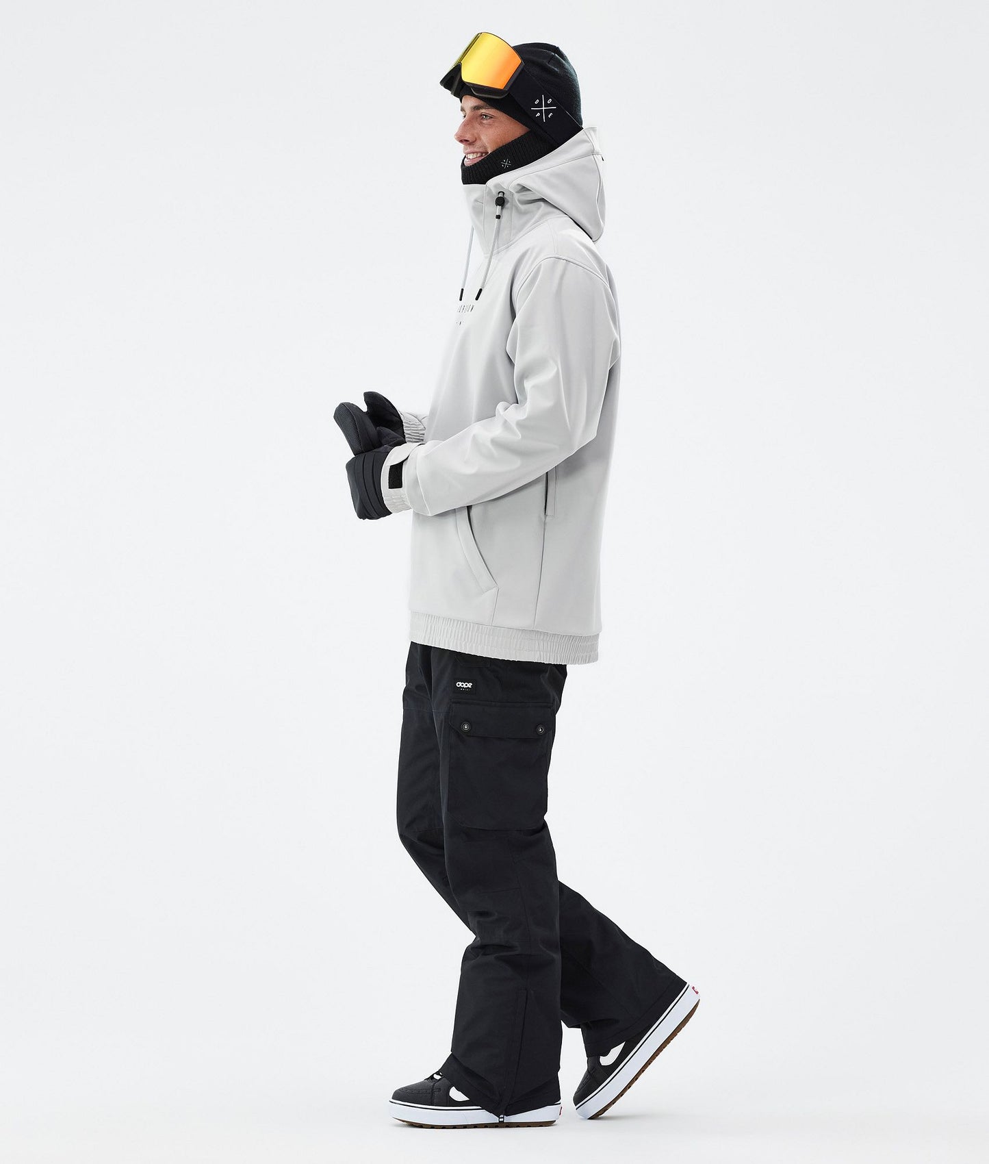 Snowboard Jacket Men Silhouette Light Grey