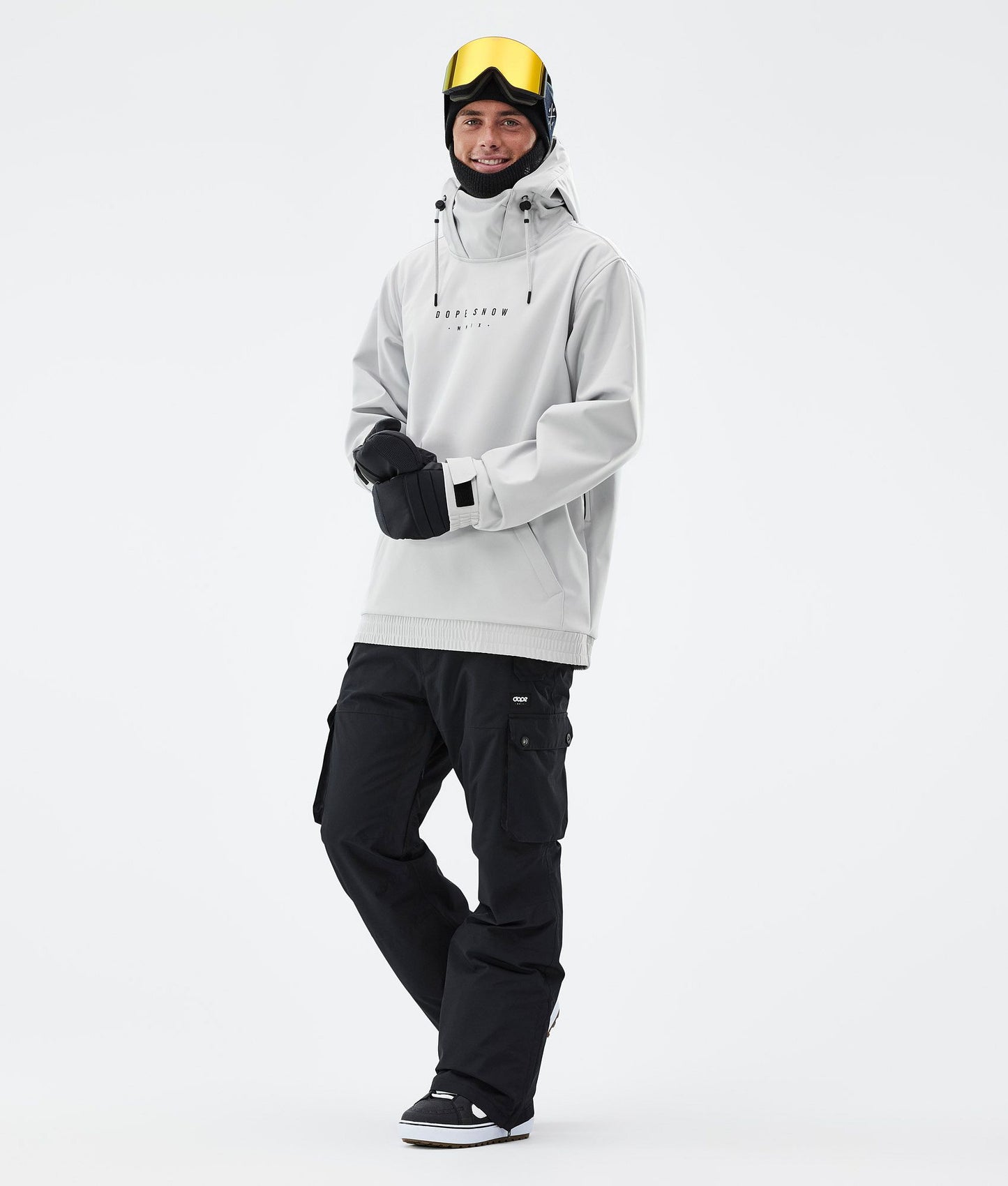 Snowboard Jacket Men Silhouette Light Grey