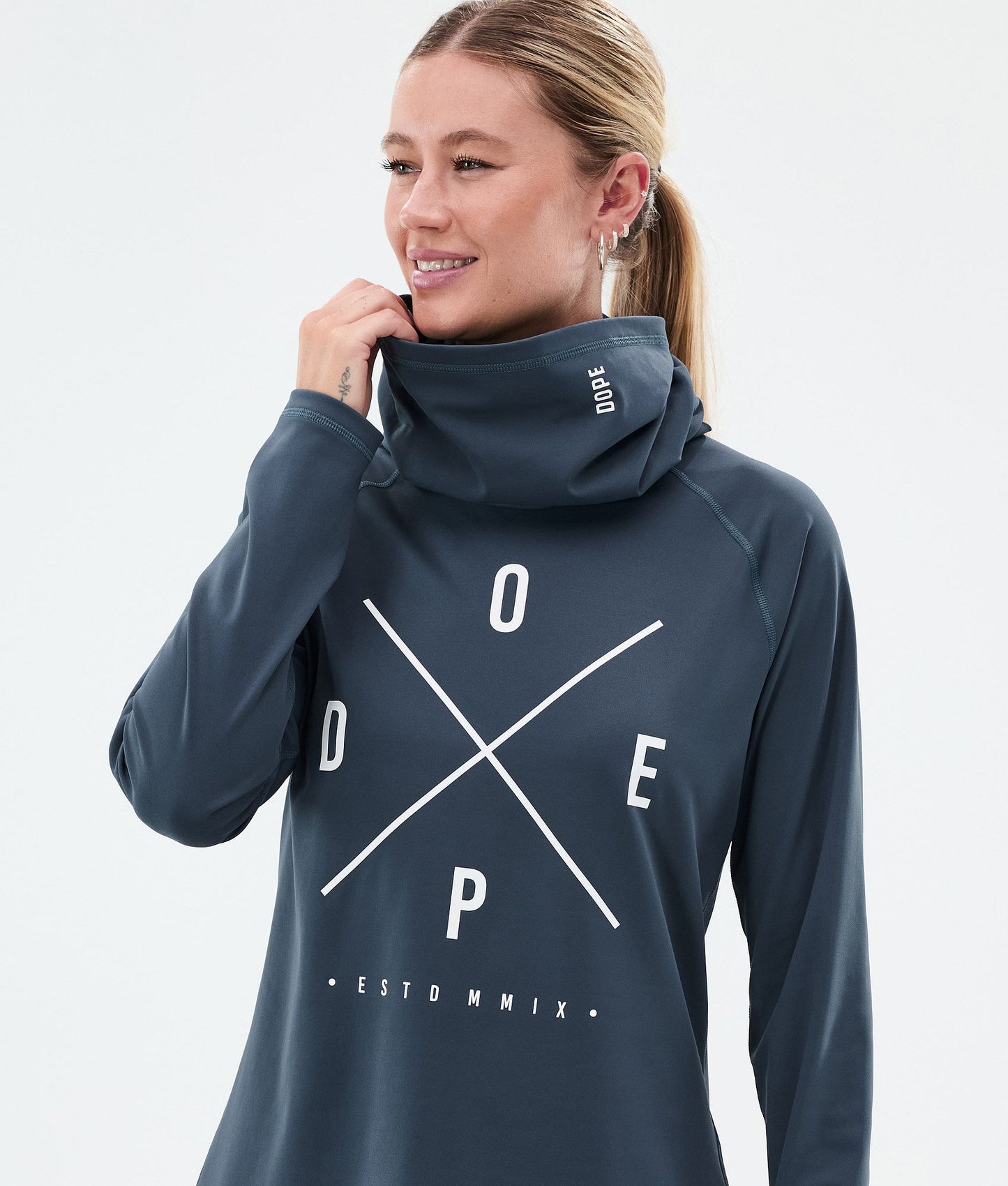 Base Layer Top Women 2X-Up Metal Blue