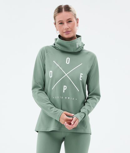 Base Layer Top Women 2X-Up Faded Green