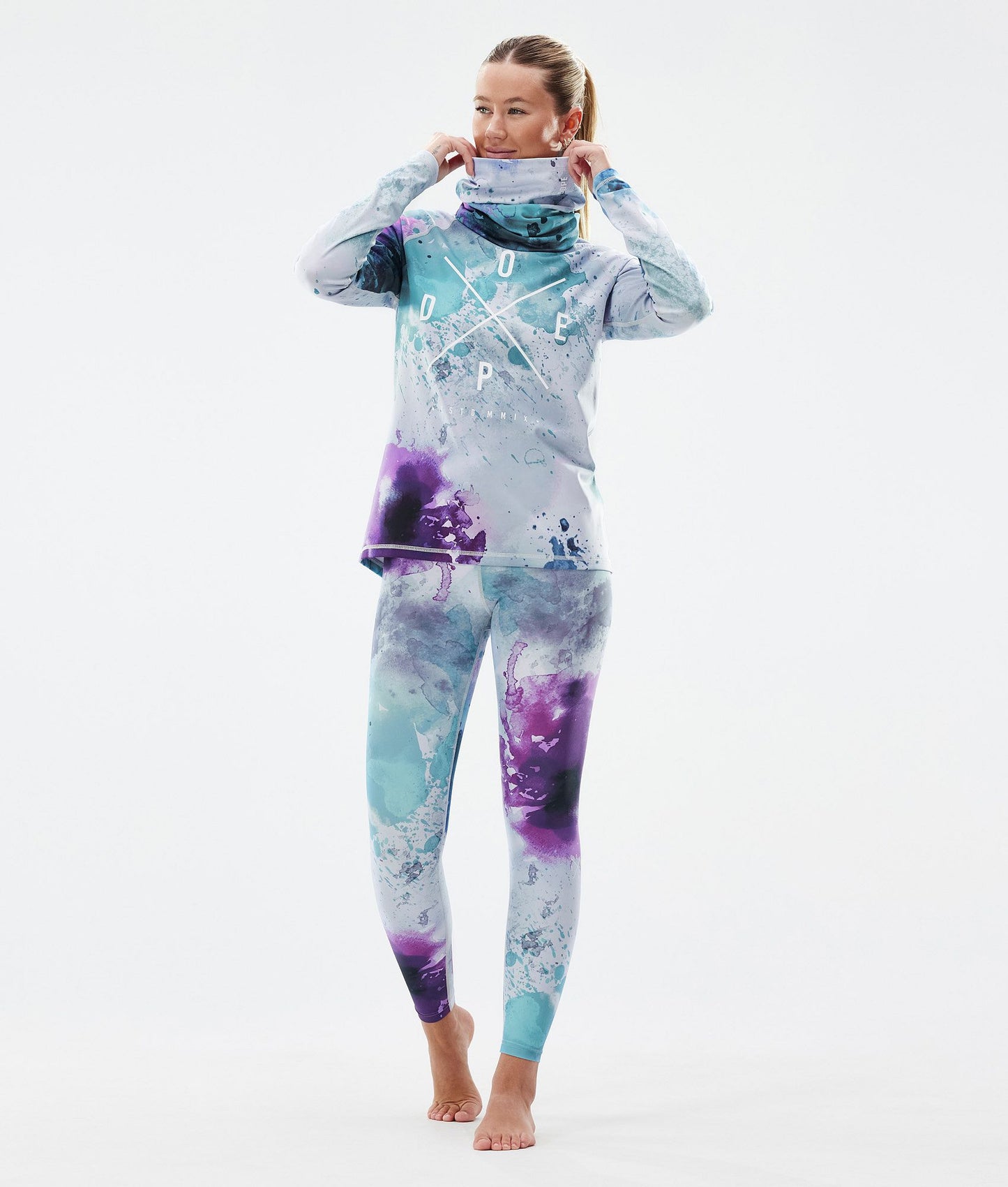 Base Layer Pant Women 2X-Up Spray Green Grape