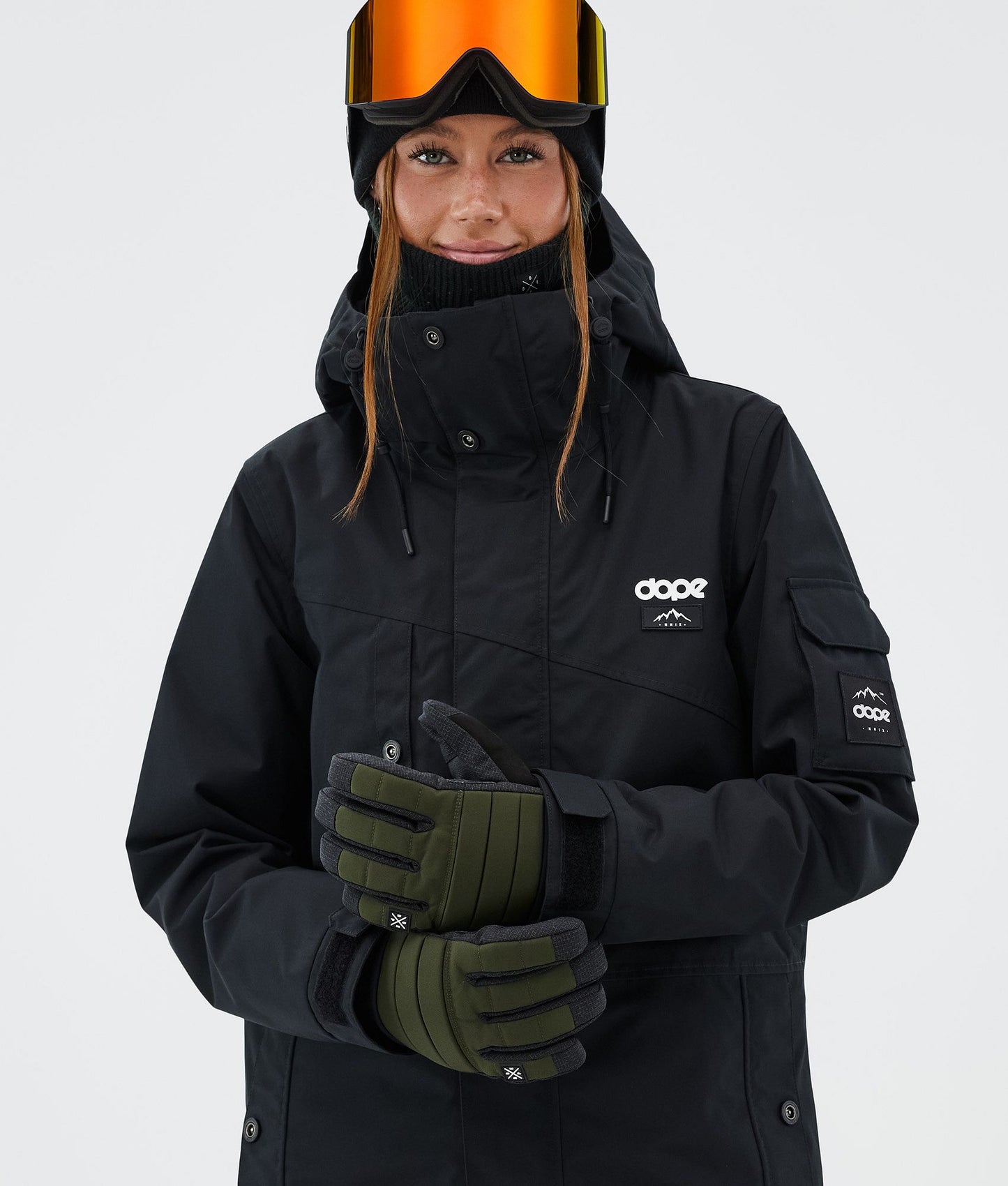 Ski Gloves Olive Green