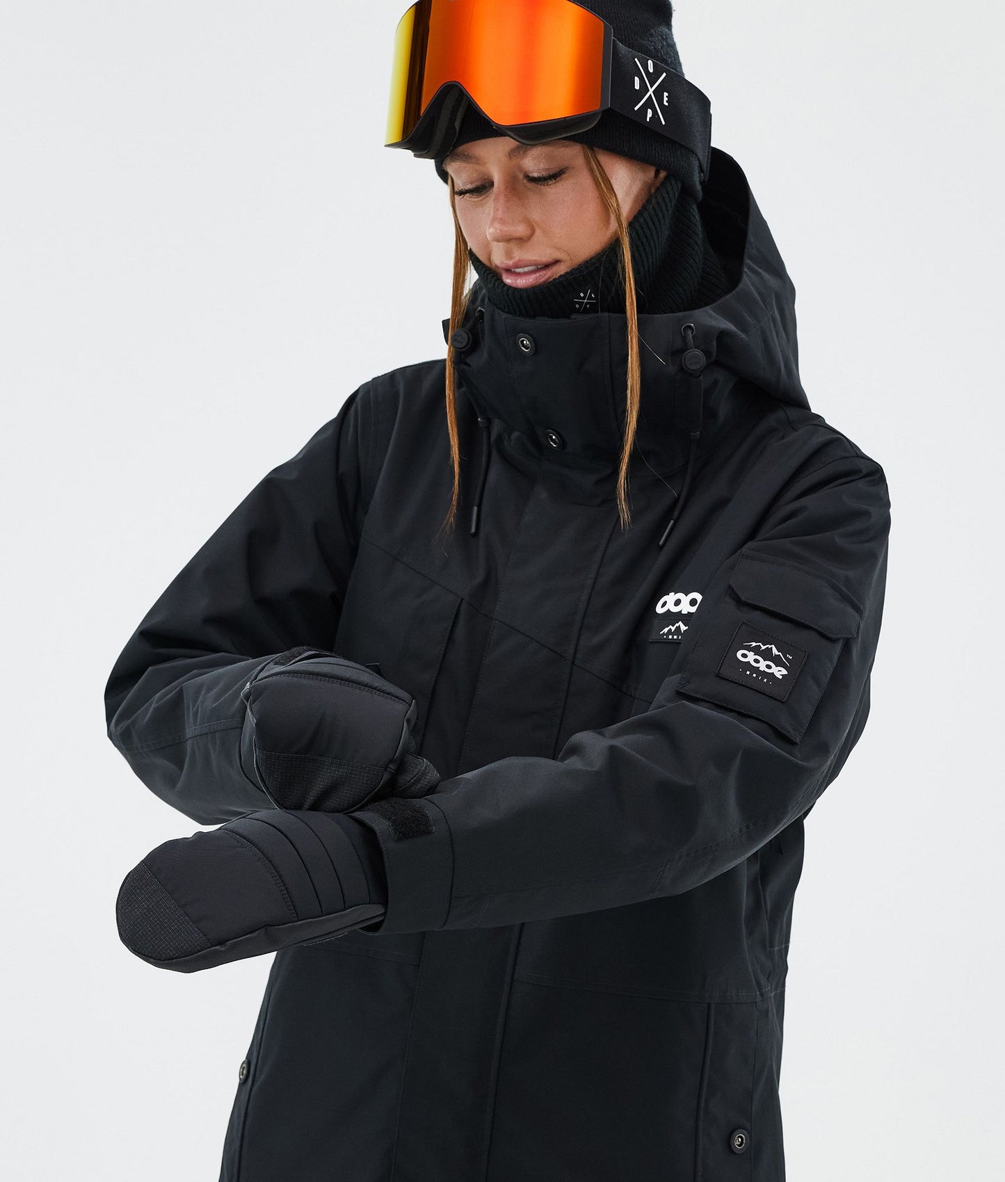 Snow Mittens Black