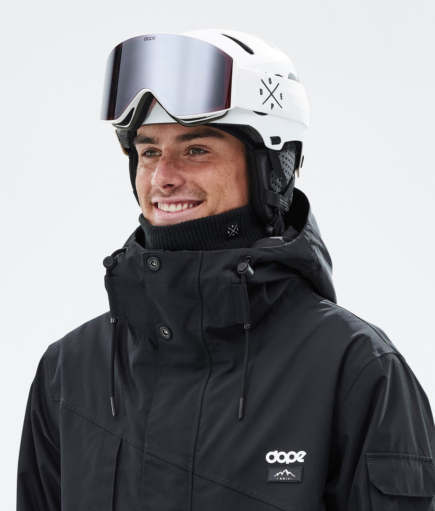 Ski Helmet Classic Matte White w/ Black