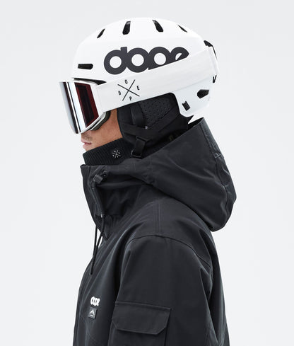 Ski Helmet Classic Matte White w/ Black