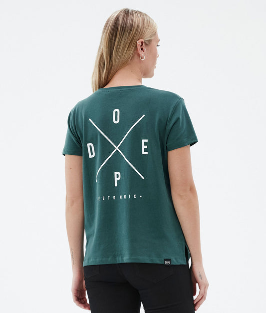 T-shirt Women 2X-Up Bottle Green