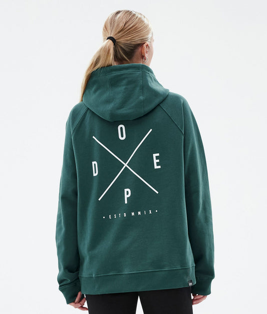 Hoodie Women 2X-Up Bottle Green
