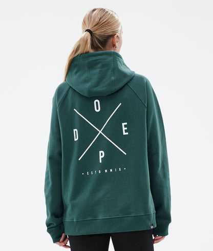 Hoodie Women 2X-Up Bottle Green