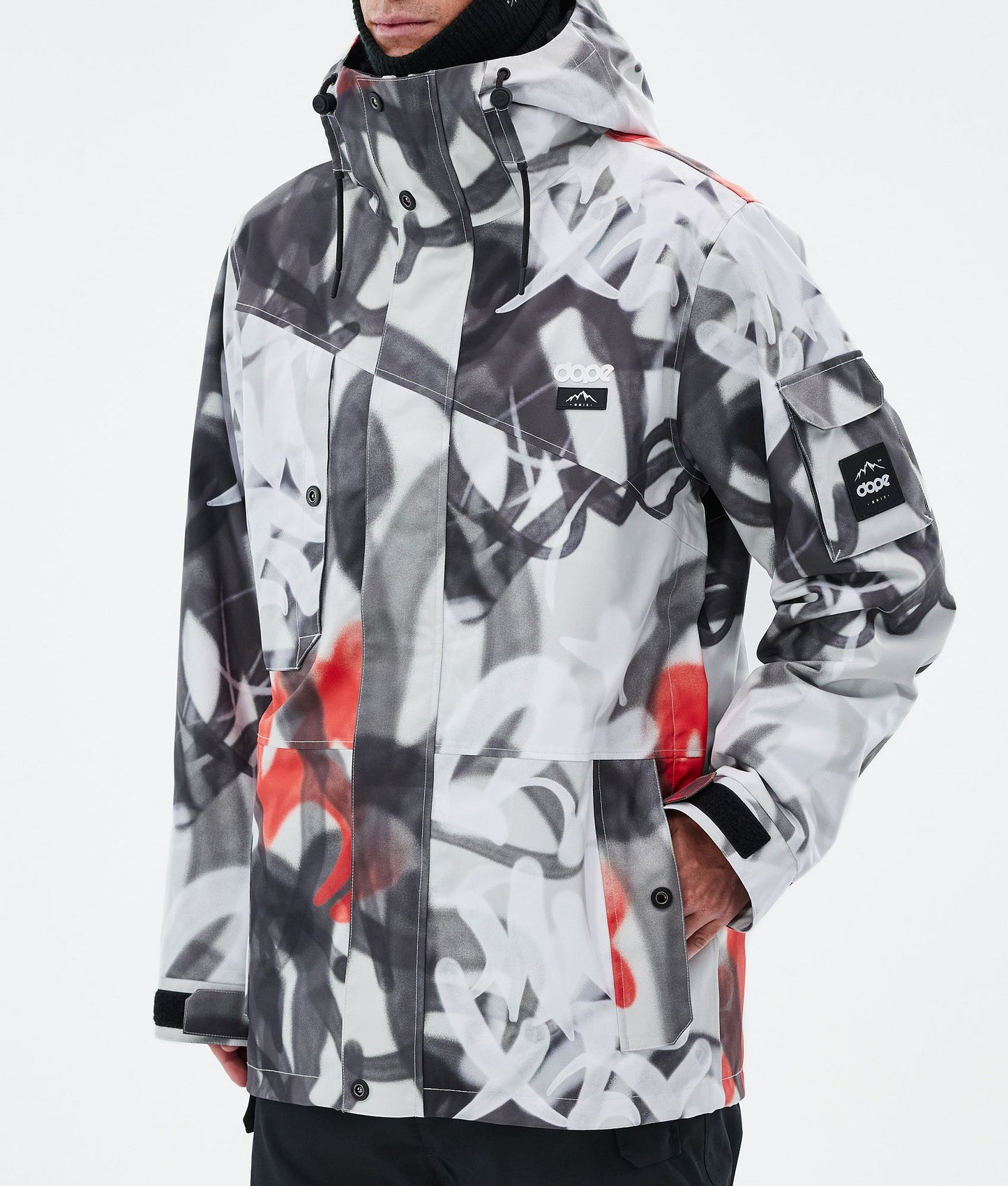 Snowboard Jacket Men Spray Black Red