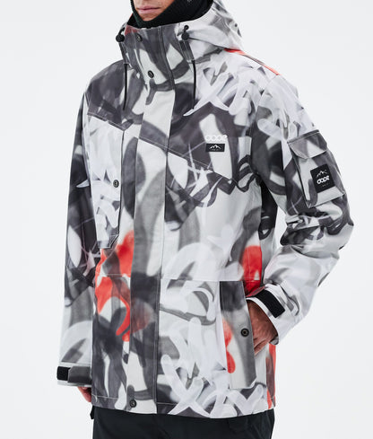 Snowboard Jacket Men Spray Black Red